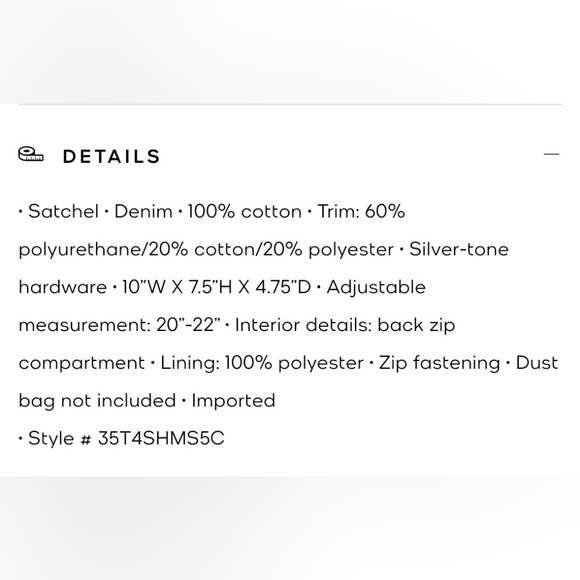 Michael Kors Small Hamilton  Logo Embossed Washed Denim Satchel - Picture 4 of 14